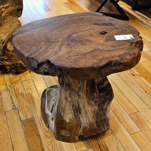 Teak Slab Side Table
